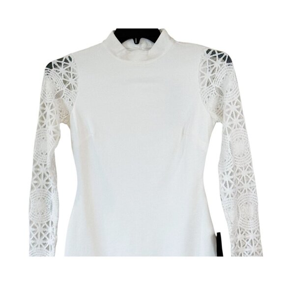 Lulu's Women's Lace Up Your Sleeve Lace Long Sleeve Dress Ivory Size XS NWT - Picture 3 of 7
